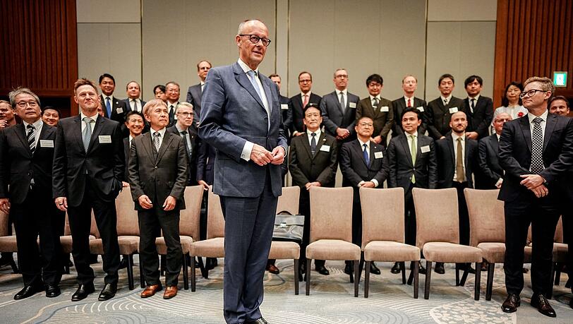 Merz nahm zum Auftakt seines Japan-Besuchs an einem Wirtschaftsforum teil. Merz nahm zum Auftakt seines Japan-Besuchs an einem Wirtschaftsforum teil.