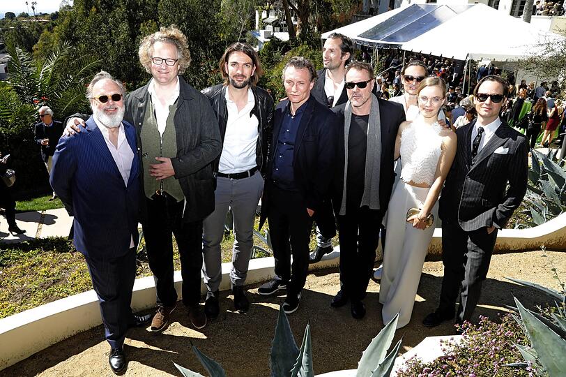 Das "Werk ohne Autor"-Team beim Empfang in der Villa Aurora.