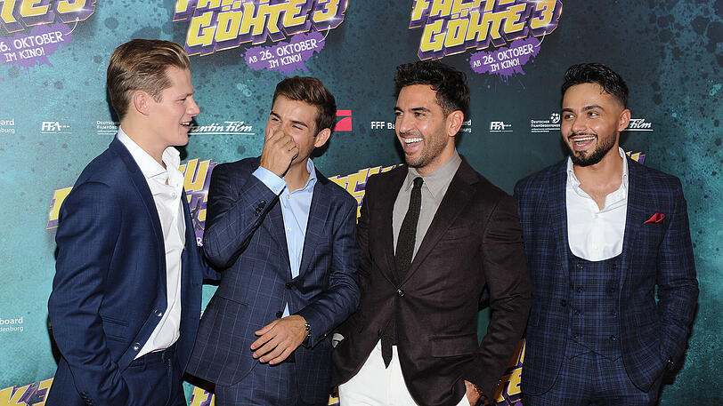Max von der Groeben, Lucas Reiber, Elyas M'Barek und Aram Arami (v.l.).