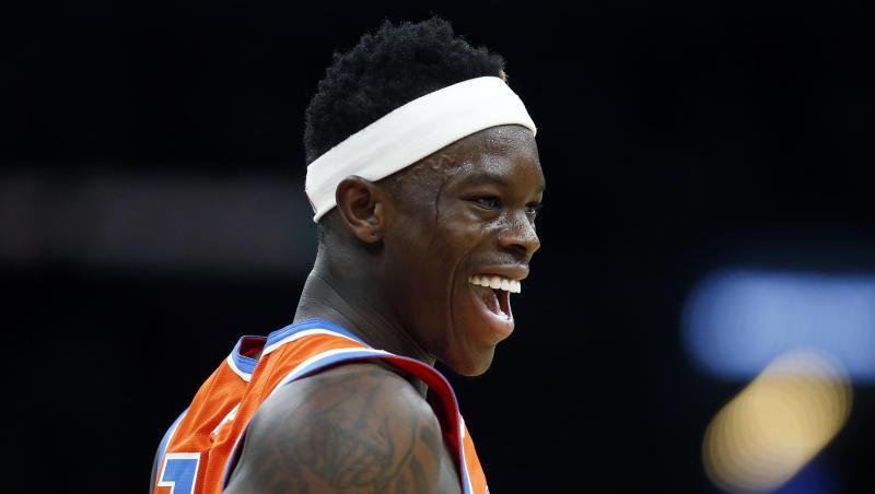 Kann darauf hoffen, bald wieder trainieren zu können: Dennis Schröder von Oklahoma City Thunder. Kann darauf hoffen, bald wieder trainieren zu können: Dennis Schröder von Oklahoma City Thunder.