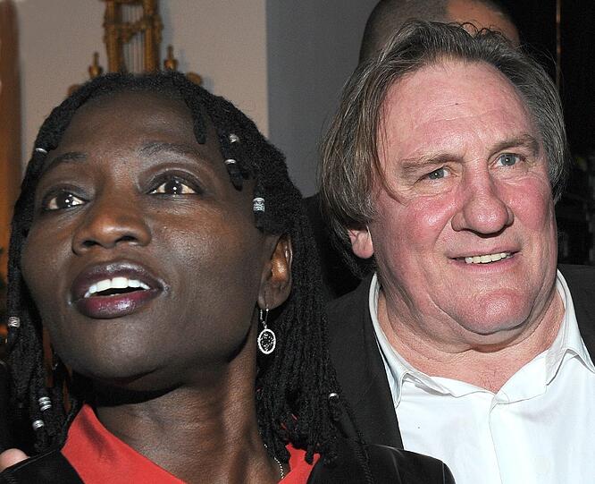 Auma Obama und Gerard Depardieu