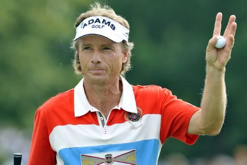 Verpatzte seine Schlussrunde, Spaß hatte er an den Tagen in Eichenried dennoch: Golf-Idol Bernhard Langer.