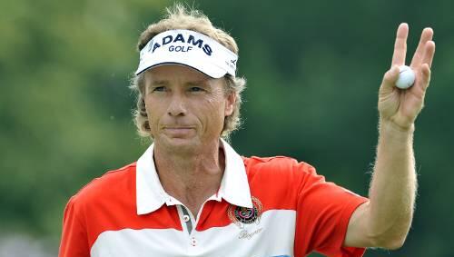 Verpatzte seine Schlussrunde, Spaß hatte er an den Tagen in Eichenried dennoch: Golf-Idol Bernhard Langer. Verpatzte seine Schlussrunde, Spaß hatte er an den Tagen in Eichenried dennoch: Golf-Idol Bernhard Langer.