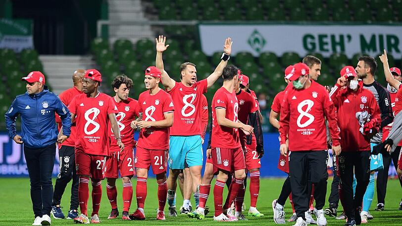 Der FC Bayern sicherte sich in der Saison 2019/20 den achten Meistertitel in Folge.