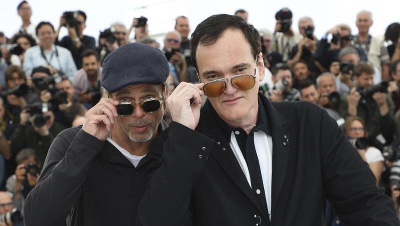 Brad Pitt (l), Schauspieler aus den USA, und Quentin Tarantino (r), Regisseur aus den USA, werbenfür ihren neuen Film. Brad Pitt (l), Schauspieler aus den USA, und Quentin Tarantino (r), Regisseur aus den USA, werbenfür ihren neuen Film.