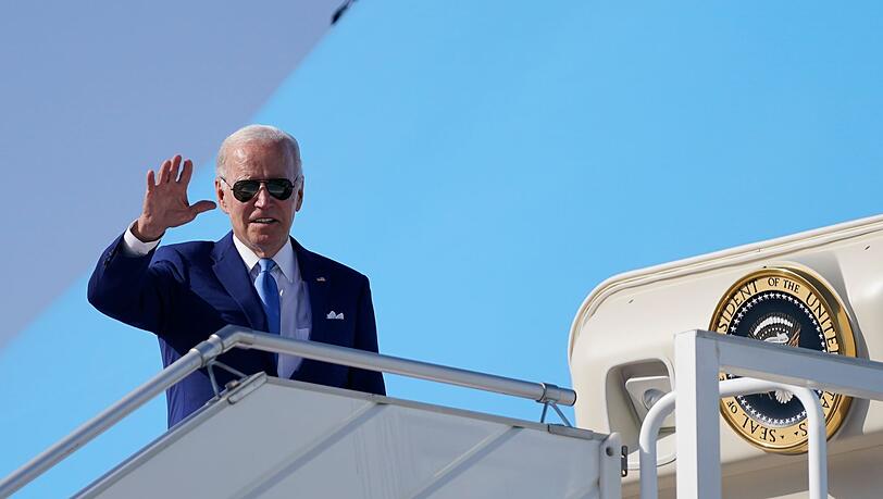 US-Präsident Joe Biden bei seiner Abreise aus Saudi-Arabien.