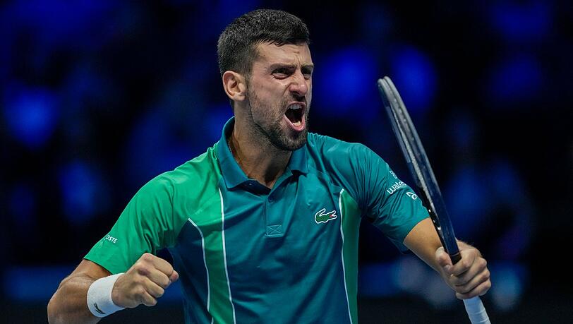 Novak Djokovic jubelt nach seinem Sieg in Turin.