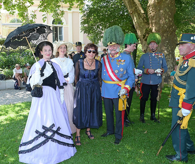 Ein Double des österreichischen Kaisers Franz Josef I. in Bad Ischl.