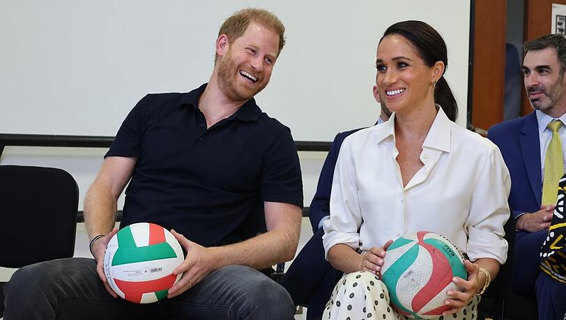 Prinz Harry und Herzogin Meghan während ihrer Kolumbien-Reise. Prinz Harry und Herzogin Meghan während ihrer Kolumbien-Reise.
