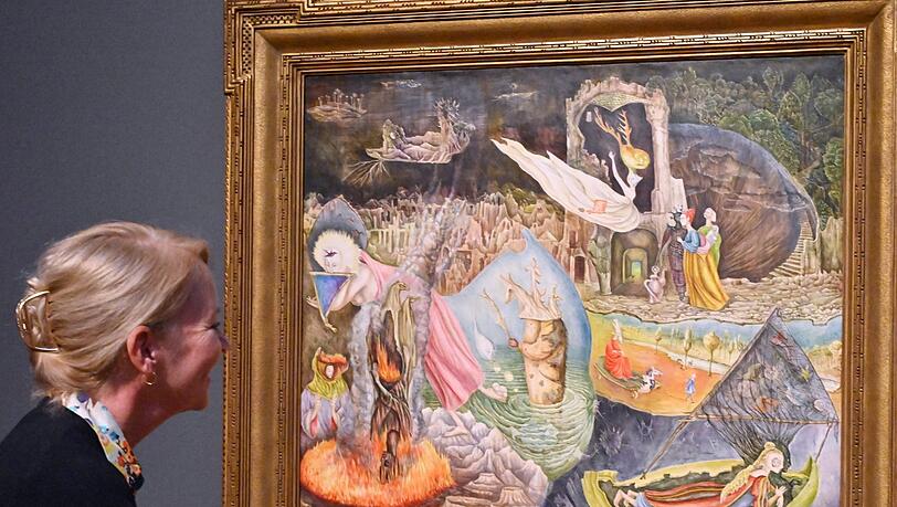 Bei Sotheby’s in New York erzielte Leonora Carringtons surrealistisches Gemälde „Die Zerstreuungen Dagoberts“ (1945) im vergangenen Jahr 28,5 Millionen Dollar. Bei Sotheby’s in New York erzielte Leonora Carringtons surrealistisches Gemälde „Die Zerstreuungen Dagoberts“ (1945) im vergangenen Jahr 28,5 Millionen Dollar.