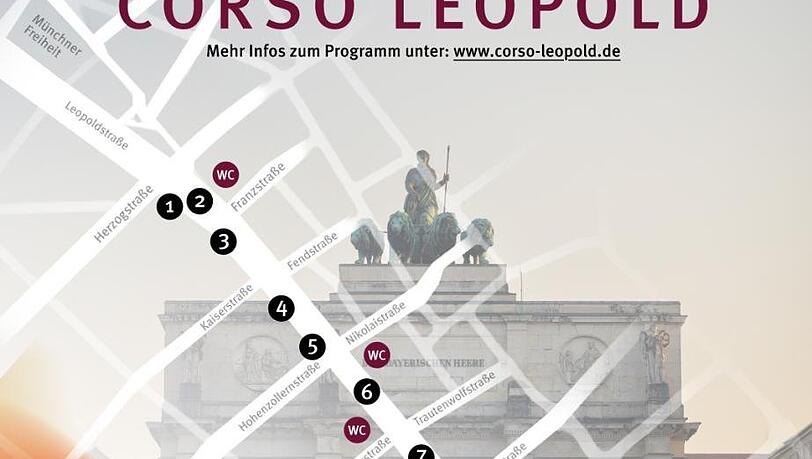 Zehn Bühnen, 14 Stationen und viel Platz zum Flanieren und Feiern: 900 Meter lang ist die Schwabinger Kulturmeile Corso Leopold zwischen Münchner Freiheit und Siegestor am kommenden Wochenende (24./25. Mai). Zehn Bühnen, 14 Stationen und viel Platz zum Flanieren und Feiern: 900 Meter lang ist die Schwabinger Kulturmeile Corso Leopold zwischen Münchner Freiheit und Siegestor am kommenden Wochenende (24./25. Mai).
