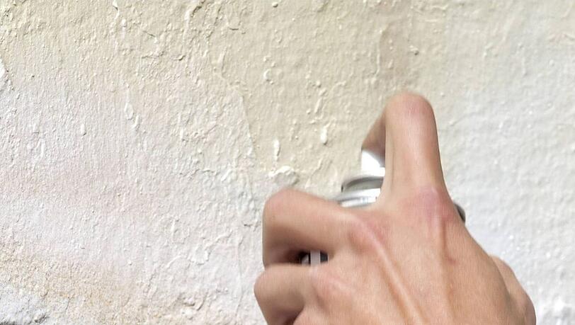 Die Unbekannten gingen mit weißer Sprühfarbe vor. (Symbolbild) Die Unbekannten gingen mit weißer Sprühfarbe vor. (Symbolbild)