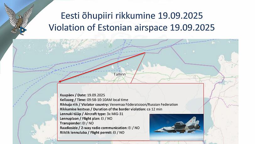 Estland zufolge waren die russischen Kampfflugzeuge klar im Luftraum des EU- und Nato-Landes. Estland zufolge waren die russischen Kampfflugzeuge klar im Luftraum des EU- und Nato-Landes.