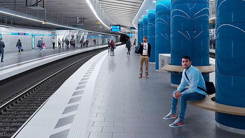 Elegantes Blau für den Stachus.