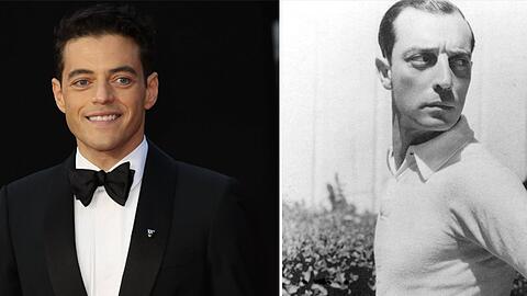 Schlüpft Schauspieler Rami Malek (li.) bald in die Rolle des legendären Stummfilm-Stars Buster Keaton (re.)?
