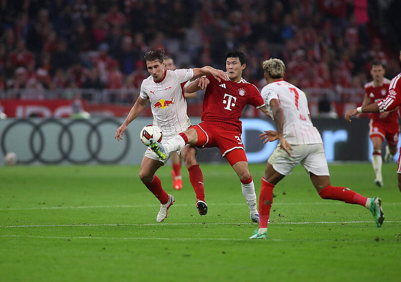 Durfte gegen RB Leipzig für Jonathan Tah starten: Min-jae Kim. Durfte gegen RB Leipzig für Jonathan Tah starten: Min-jae Kim.