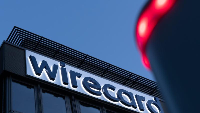 Der Schriftzug von Wirecard ist an der Firmenzentrale zu sehen.