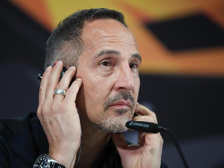 Trainer Adi Hütter will mit Frankfurt ins Halbfinale.