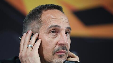 Trainer Adi Hütter will mit Frankfurt ins Halbfinale.