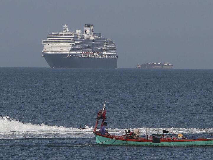 Das Kreuzfahrtschiff "Westerdam" durfte in Kambodscha im Hafen von Sihanoukville anlegen.