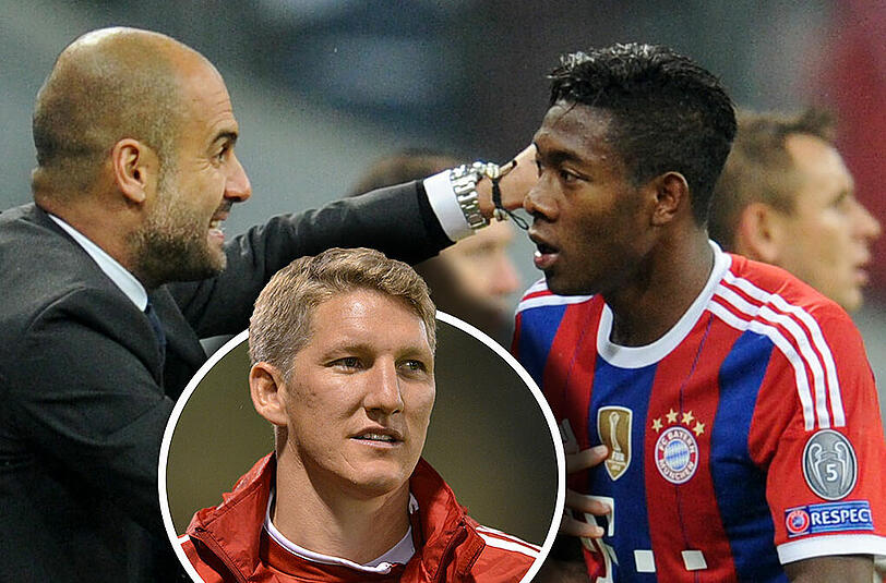 Bastian Schweinsteiger steht zumindest wieder auf dem Platz, David Alaba fällt dagegen aus. Auf wen Trainer Pep Guardiola noch verzichten muss