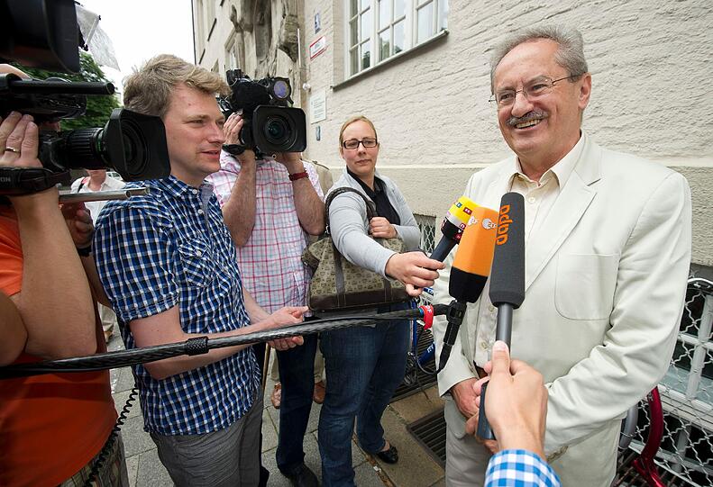 Ude nach der Stimmabgabe beim Interview.