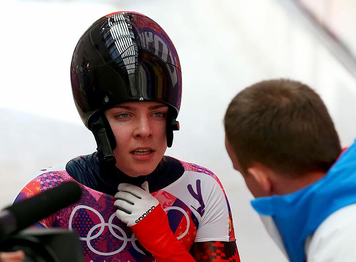 Olympische Pharaonin: Skeleton-Heroine Elena Nikitina.
