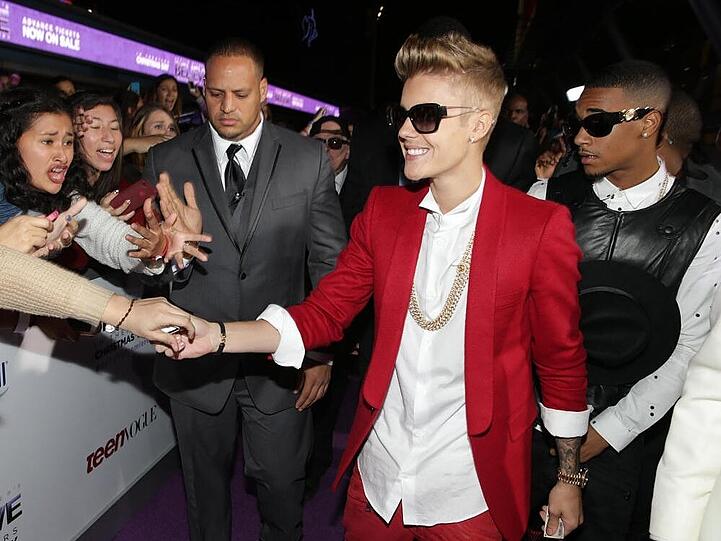 Justin Bieber bei der "Believe"-Premiere in Los Angeles