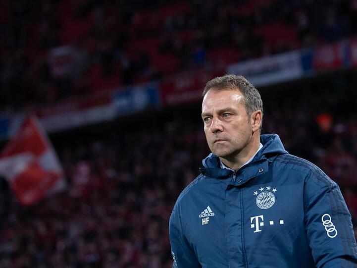 Bayern München Trainer Hansi Flick im Stadion. Foto: Sven Hoppe/dpa/Archivbild