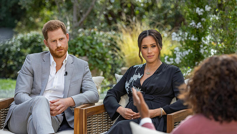 Prinz Harry und Herzogin Meghan im Gespräch mit Oprah Winfrey.