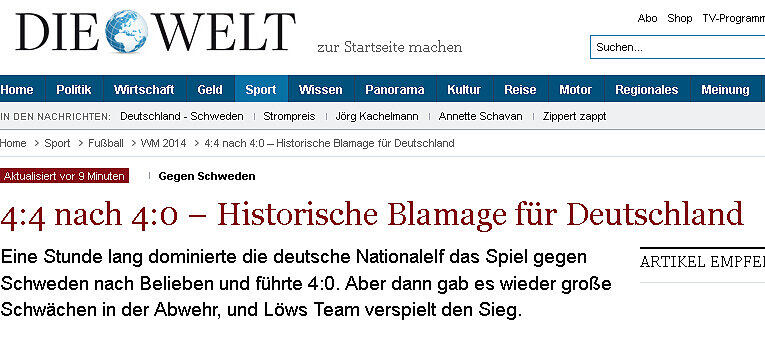 WM-Qualifikation: Deutschland gegen Schweden: Die Pressestimmen - Bilder - Abendzeitung München