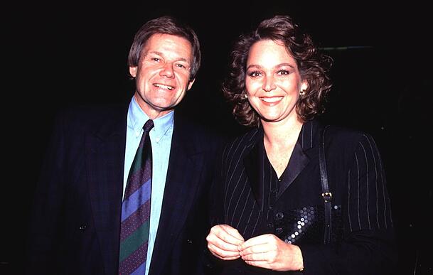 Ramona Lei&szlig; mit TV-Kollege Joachim Bublath im Jahr 1995. Die beiden moderierten zusammen "Die Knoff-Hoff-Show".