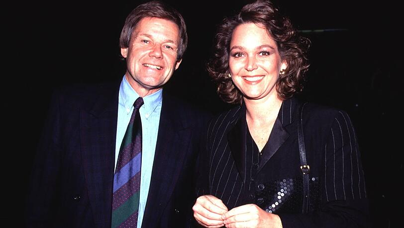 Ramona Lei&szlig; mit TV-Kollege Joachim Bublath im Jahr 1995. Die beiden moderierten zusammen "Die Knoff-Hoff-Show".