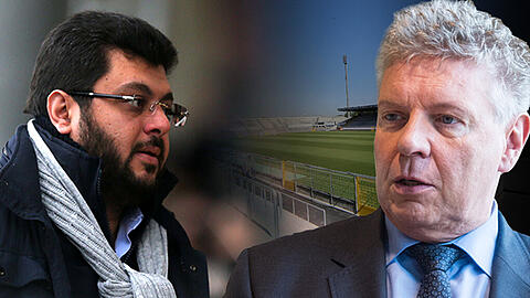 Trafen sich, um die Möglichkeiten in der Stadionfrage durchzugehen: Sechzig-Investor Hasan Ismaik (l) und Münchens OB Dieter Reiter.