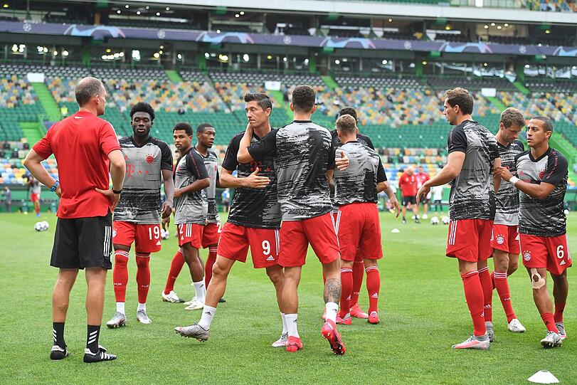 Voller Fokus! Die Bayern wollen gegen Lyon den nächsten Schritt zum Triple machen.