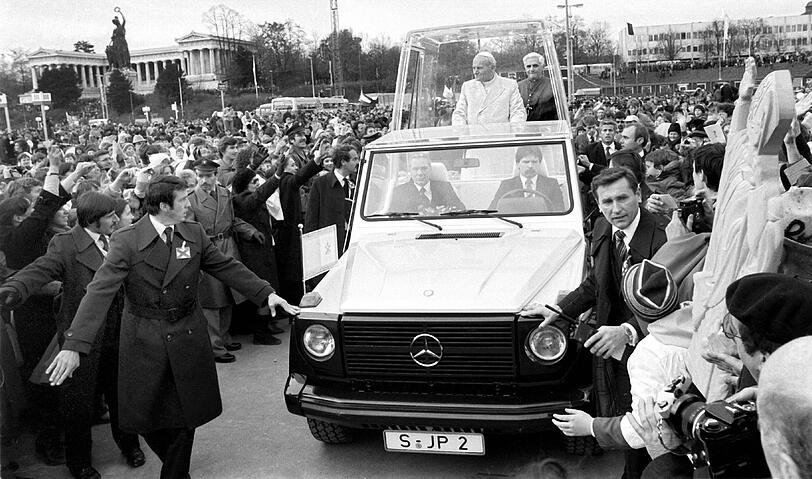 Johannes Paul II. 1980 bei seinem ersten Besuch in München.
