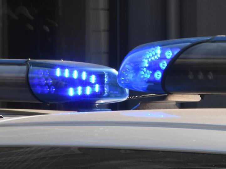 Die Blaulichter sind auf den Dächern von Polizeifahrzeugen zu sehen. Foto: Carsten Rehder/Archiv