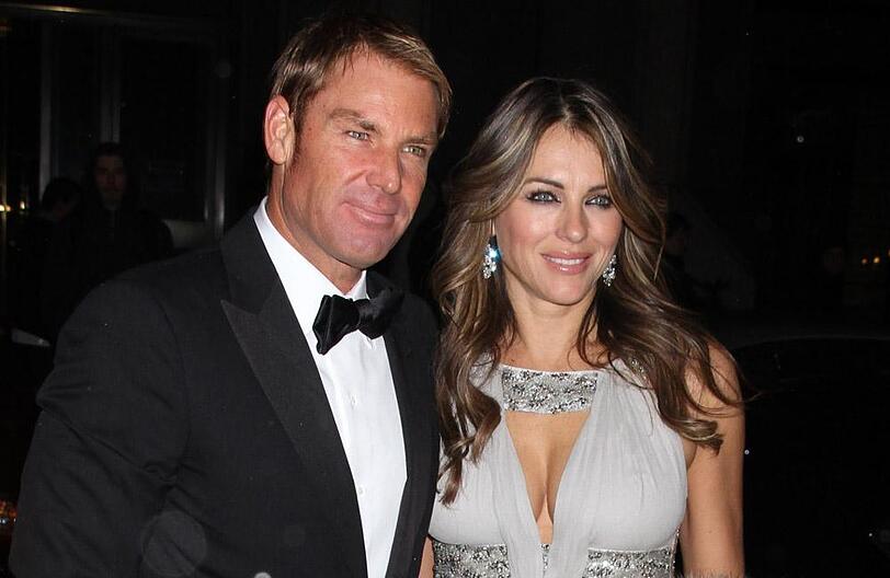 Shane Warne und Elizabeth Hurley
