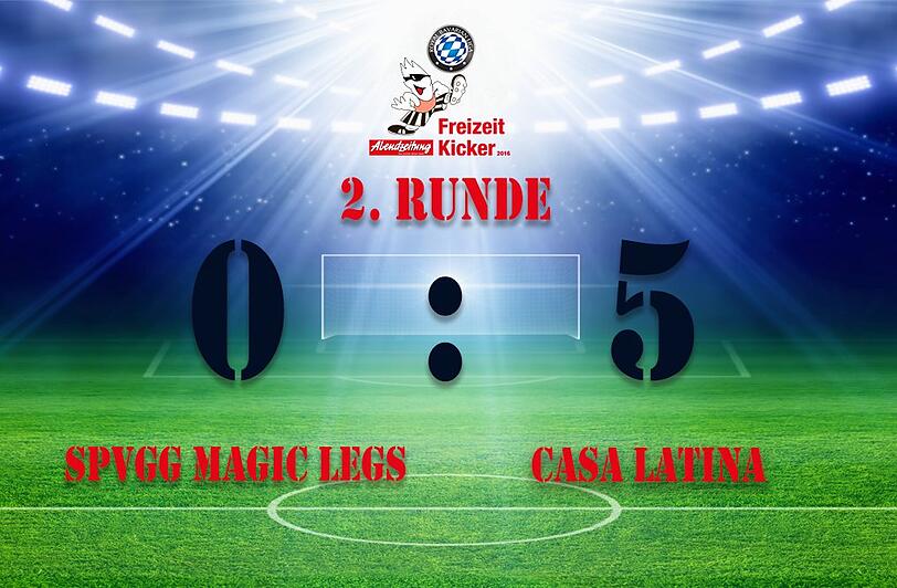 Casa Latina gewann das Spiel in der 2. Runde gegen die Magic Legs mit 5:0.