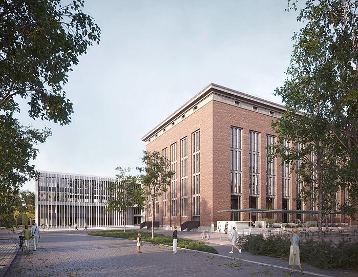 Neben dem ehemaligen Kraftwerk, in dem das Bergson untergebracht ist, wird gerade ein Neubau für die Kunst fertiggestellt.