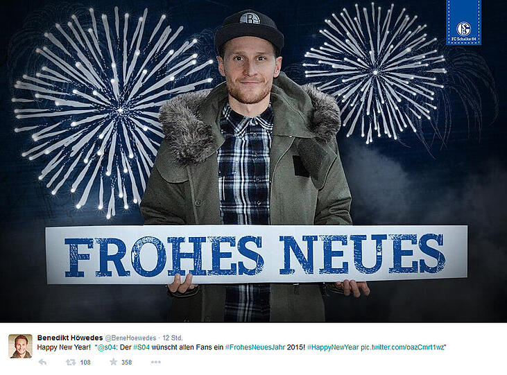 Weitere Bilder der Stars von Silvester: Schalke-Kicker Benedikt Höwedes