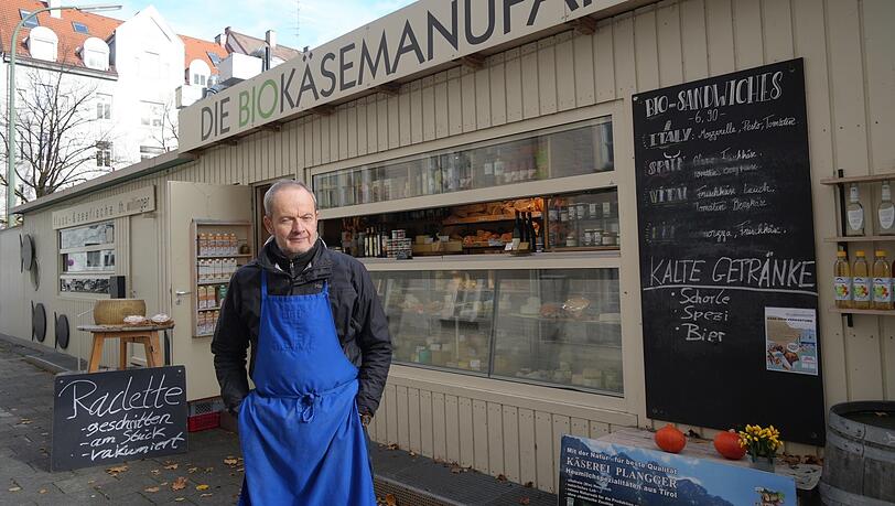 Will vielleicht umsatteln auf Soziale Arbeit, sobald der Umzug kommt: Händler Stefan Haiker (59) von der Biokäsemanufaktur.