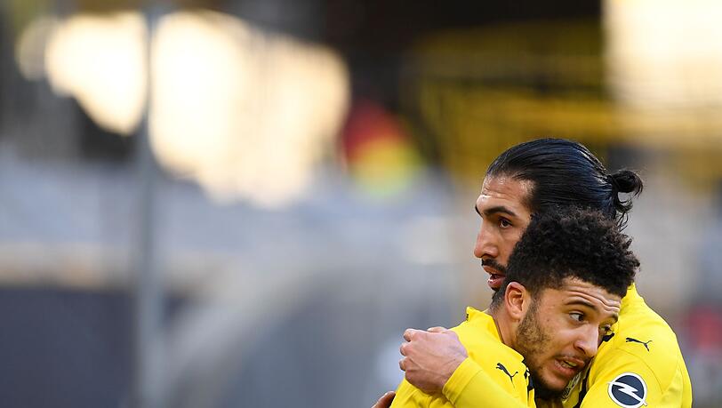 Emre Can (r) wünscht sich eine Rückkehr von Jadon Sancho zum BVB.