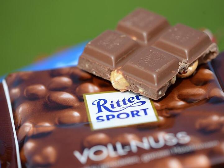 Nuss-Schokolade der Marke Ritter-Sport-Schokolade.