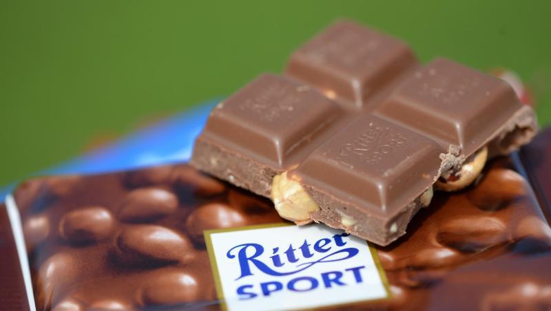 Nuss-Schokolade der Marke Ritter-Sport-Schokolade. Nuss-Schokolade der Marke Ritter-Sport-Schokolade.