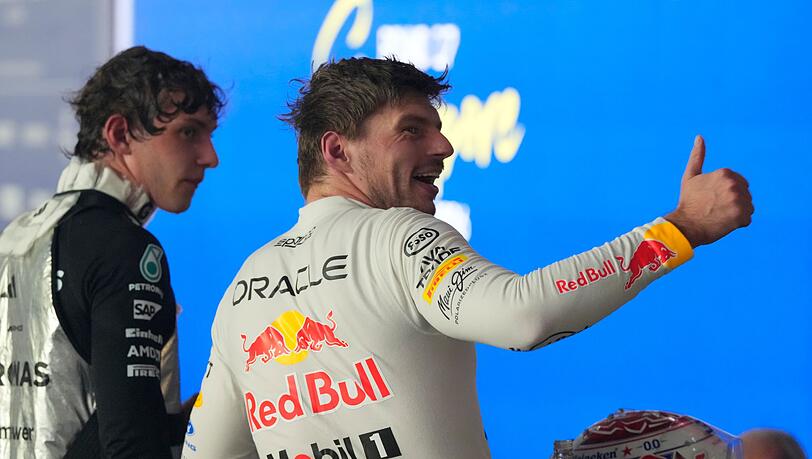 Max Verstappen war schon viermal Champion, Kimi Antonelli (l) dürfte es bald erstmals werden. Max Verstappen war schon viermal Champion, Kimi Antonelli (l) dürfte es bald erstmals werden.