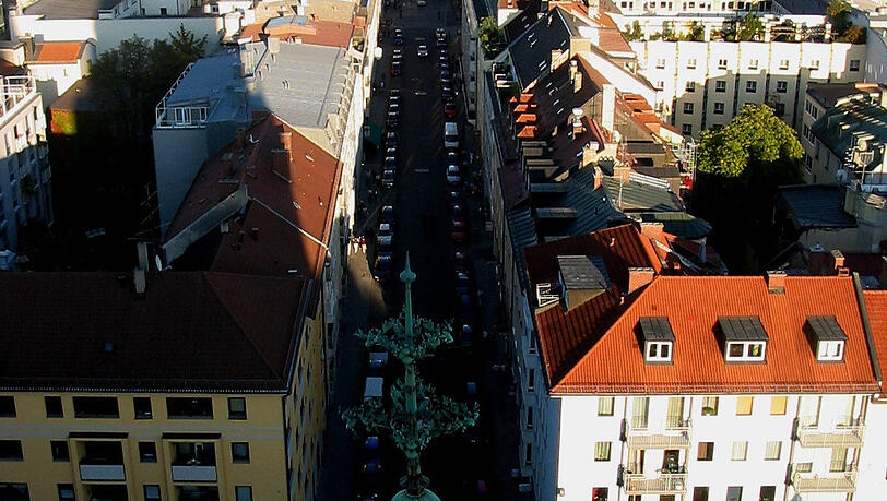 Das Schwanthalerviertel von der Paulskirche aus. Das Schwanthalerviertel von der Paulskirche aus.