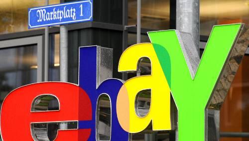 eBay-Schriftzug vor dem deutschen Hauptsitz des Auktionshauses in Kleinmachnow (Brandenburg). eBay-Schriftzug vor dem deutschen Hauptsitz des Auktionshauses in Kleinmachnow (Brandenburg).