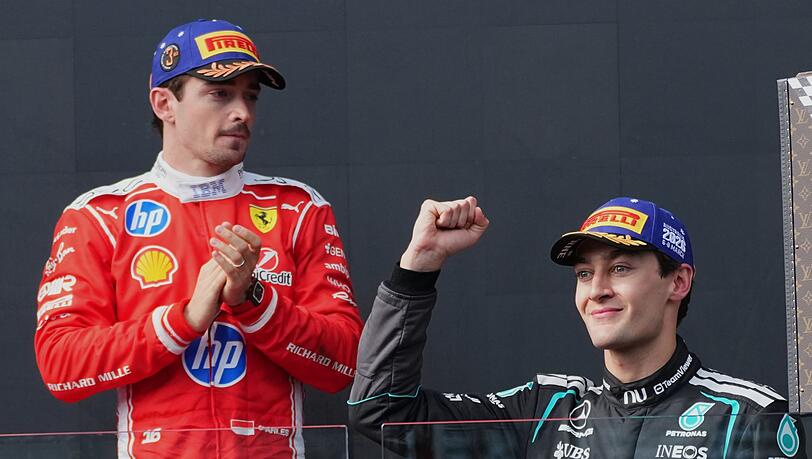 George Russell (r) h&auml;lt die Kritikwelle f&uuml;r &uuml;berzogen.