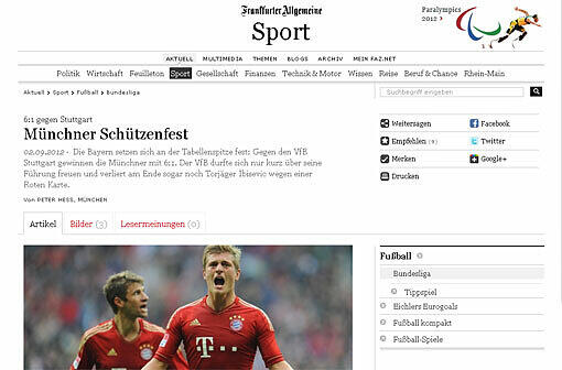 Die Bayern im Torrausch: Lesen Sie hier die Pressestimmen nach dem 6:1-Knaller gegen Stuttgart